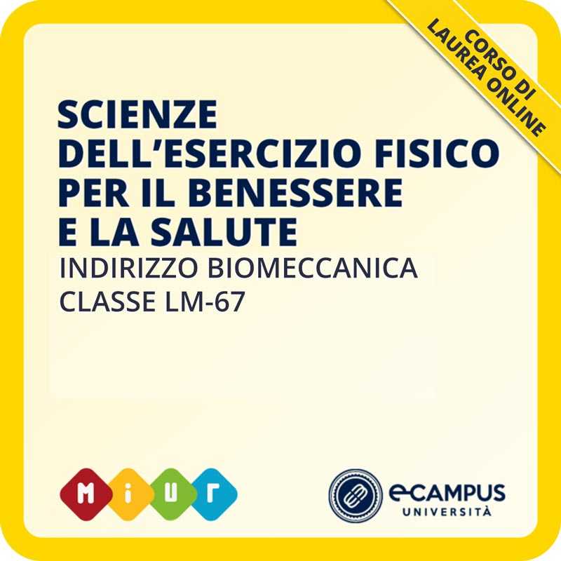 Corso di laurea magistrale LM-67 indirizzo biomeccanica