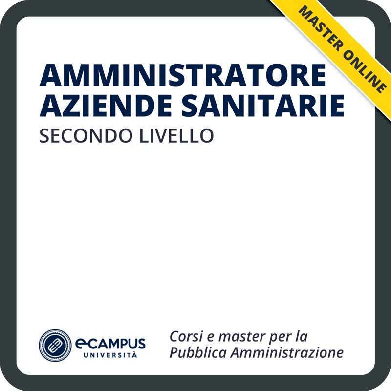 Master di II livello - Amministratore aziende sanitarie