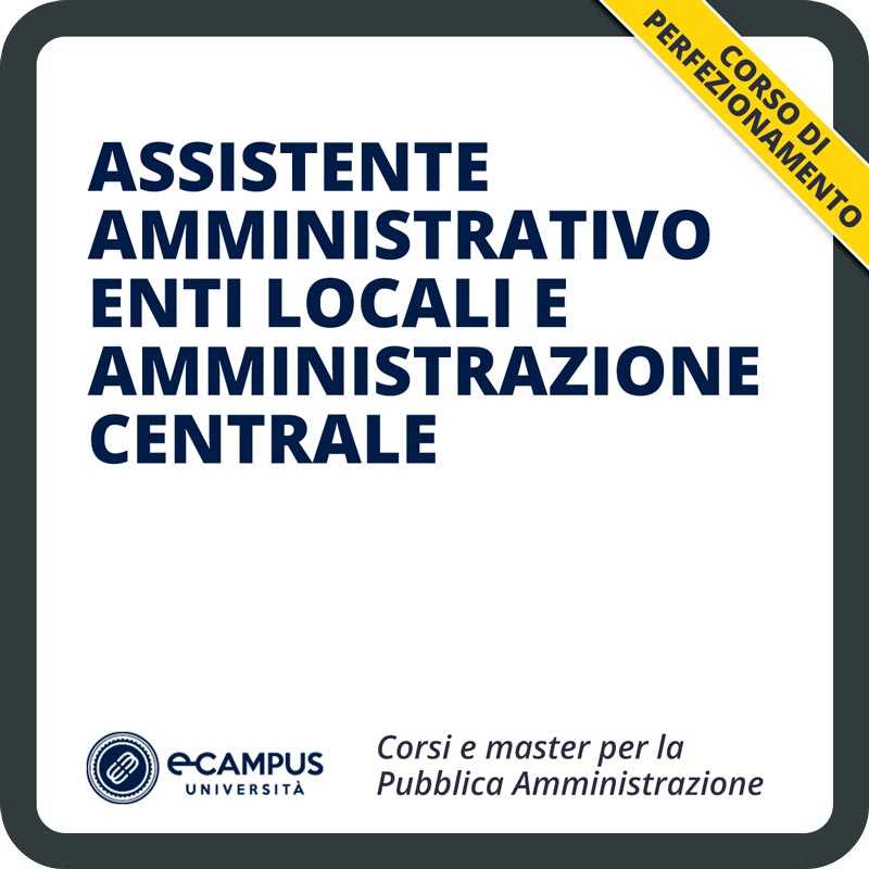 Assistente amministrativo enti locali e amministrazione centrale