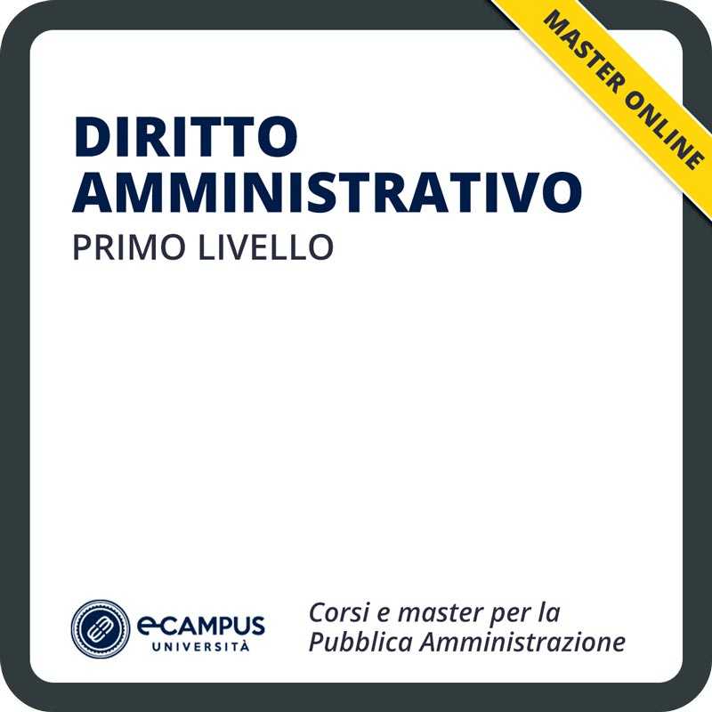 Master in diritto amministrativo di I livello