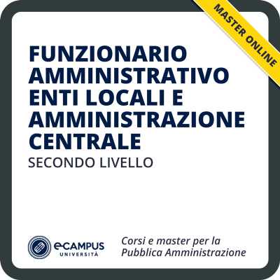 Master di II livello - Funzionario amministrativo enti locali e amministrazione centrale