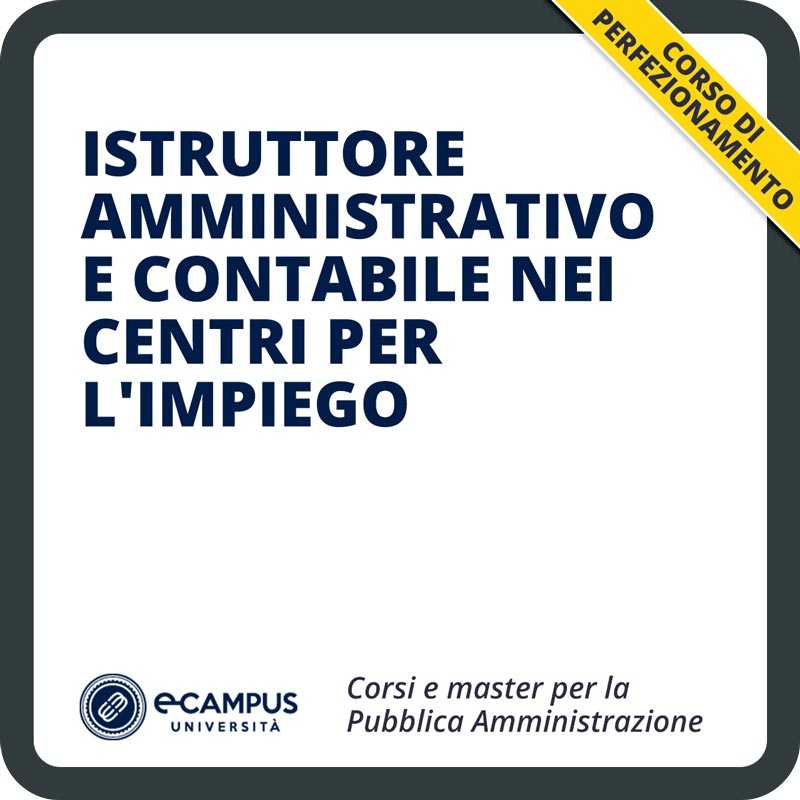 Istruttore amministrativo e contabile nei Centri Per l'Impiego