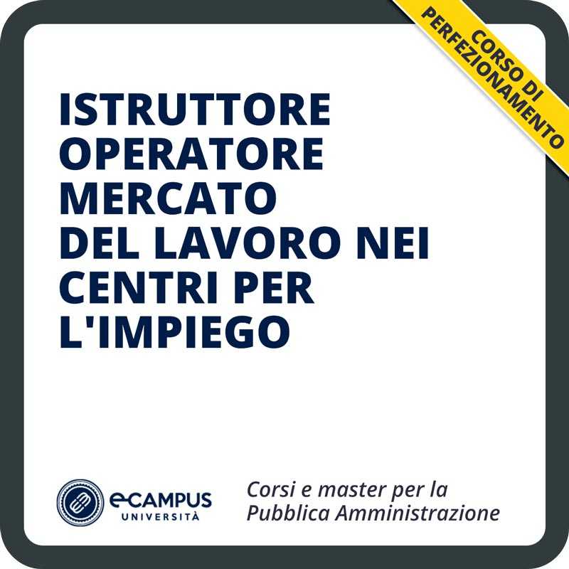 Istruttore operatore mercato del lavoro nei Centri Per l'Impiego