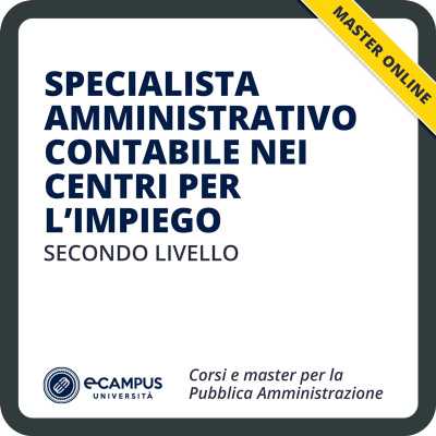 Master di II livello - Specialista amministrativo e contabile nei centri per l'impiego